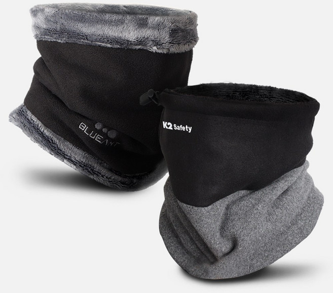 K2 SAFETY 더블 넥스카프 방한 목도리 + 블루안트 플리스 쉴드 워머 세트