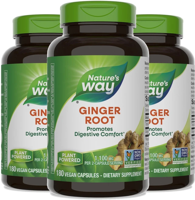 네이쳐스웨이 진저 루트 550mg 비건 캡슐, 180정, 3개 - 쿠팡