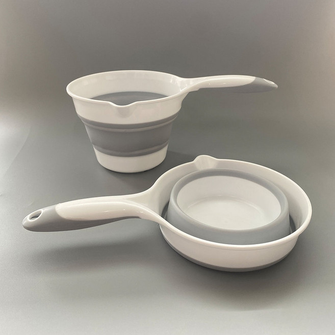 다용도 접이식 물바가지, 2개, 그레이