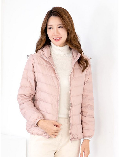 모슬린 엄마옷 후드 베이직 오리털 경량패딩점퍼 MQG125269 마담 미시 중년여성 빅사이즈 할머니옷 50대 60대 70대