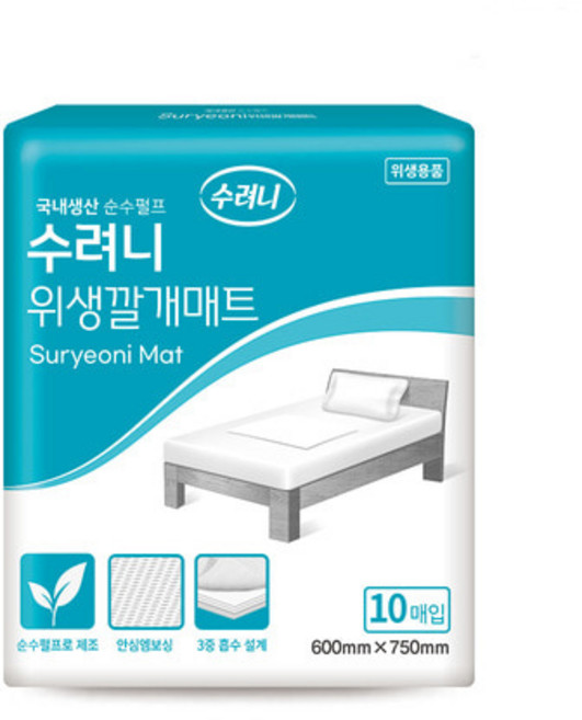 수려니 위생 깔개매트, 2개