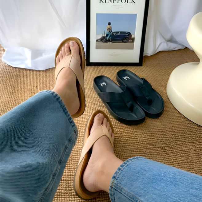 로버 남녀공용 쪼리 해변 발편한 휴양지 빈티지 커플슬리퍼