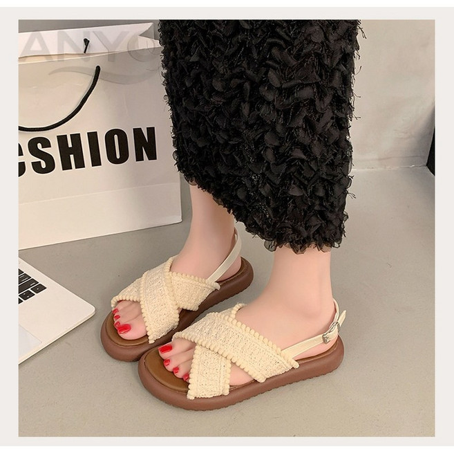 여성용 샌들 플랫 캐주얼 여름 편안한 샌들