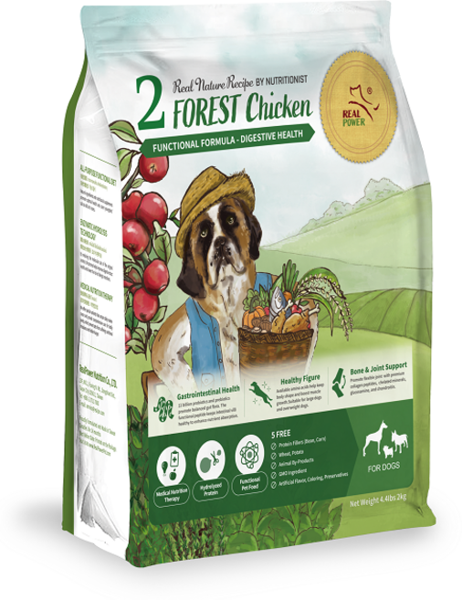 瑞威 Real Power 全齡犬 2號 森林燉雞 腸胃健康配方, 2kg, 1個, 混合口味