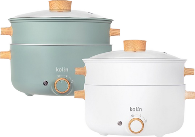Kolin 歌林 3L 多功能蒸煮料理鍋, 綠色