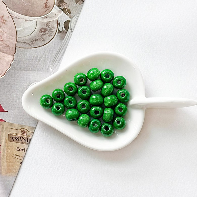 헤세드 10mm 나무구슬 우드구슬 비즈 복음팔찌 전도팔찌 선교팔찌, 20개, 그린