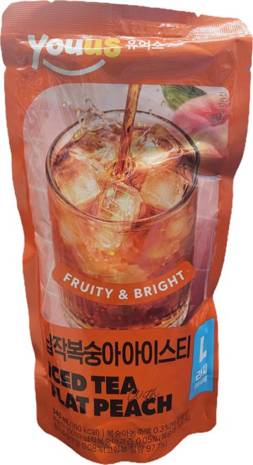 라지 납작복숭아아이스티, 24개, 340ml