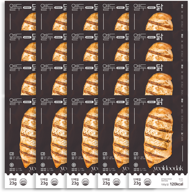 [열두닭] 오븐으로만 조리한 닭가슴살 블랙페퍼맛, 100개, 100g