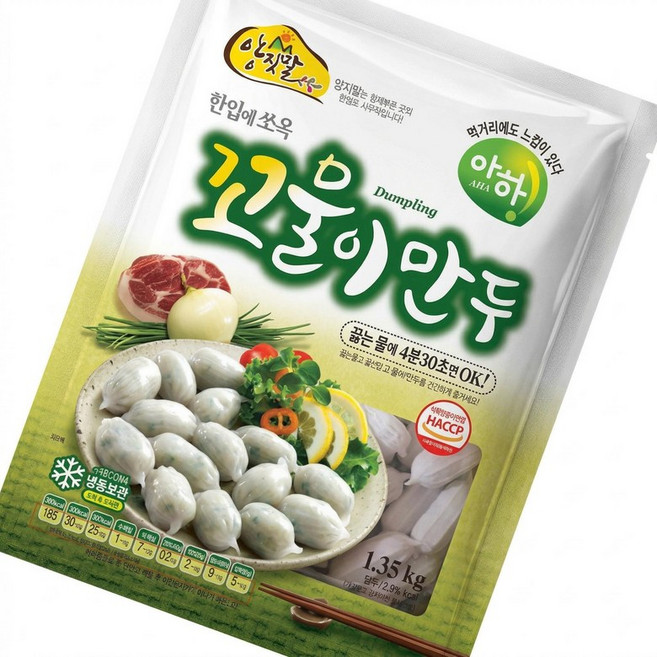 꼬물이만두아하 1.35Kg 9개, 153g, 1개