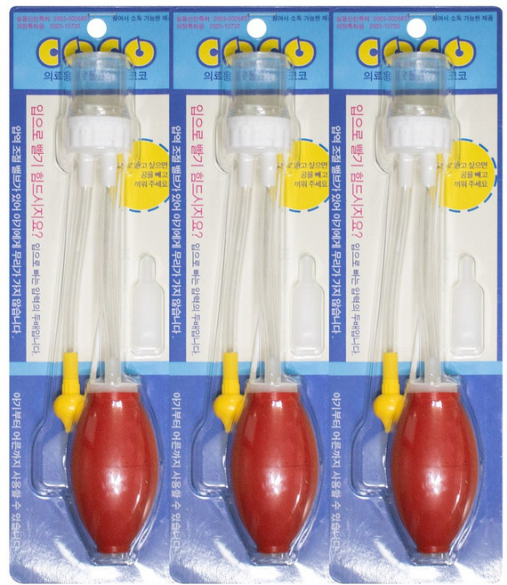 아가 코코 콧물흡입기 의료용 흡입기, 3개, 경인제7574