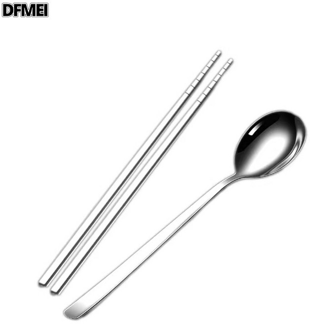 DFMEI 不鏽鋼保溫飯盒保溫桶微波爐日式學生雙層帶蓋圓形食品級便當餐盒, 1個, 304勺+筷:參考詳情