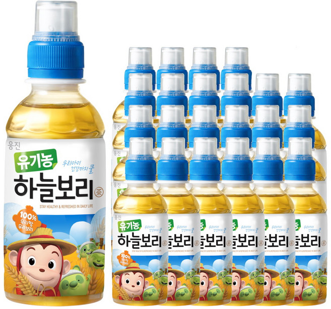 웅진 유기농 하늘보리차, 200ml, 23개