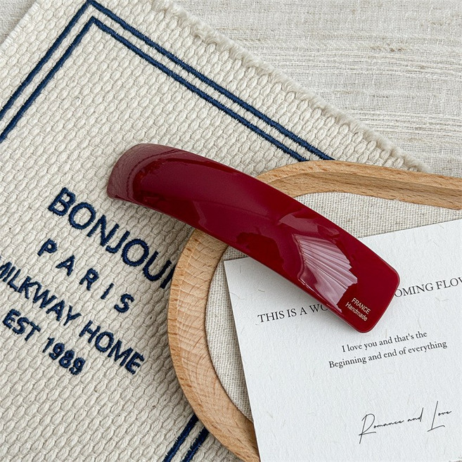 헤어퀸 단발머리 반머리핀 자동핀 헤어핀 사각 고급 반묶음 머리핀 10cm