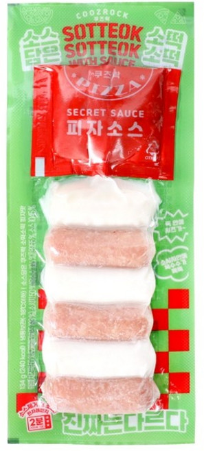 쿠즈락 소스담은 소떡소떡 피자맛, 134g, 40개