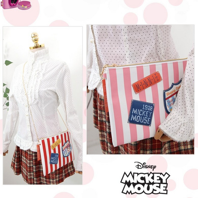 에이치씨컴즈 월트 가죽 패치체인 크로스백 디즈니정품 핸드폰가방30