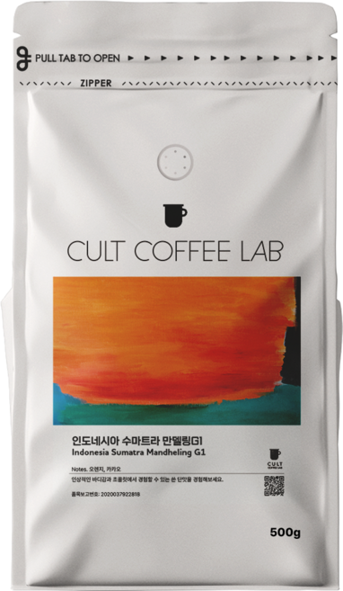 컬트커피랩 묵직한 바디 다크초코 스파이시 인도네시아 수마트라 만델링 G1 싱글오리진 커피원두 당일로스팅, 500g, 1개, 에스프레소(고움)