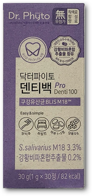 닥터파이토 덴티백 PRO 구강유산균M18, 30정, 1개 - 쿠팡