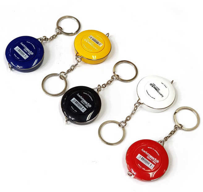 피코 원형 자동줄자 휴대용 열쇠 고리줄자 독일 헥스더마스 양장줄자 1.5m (색상랜덤), 1개