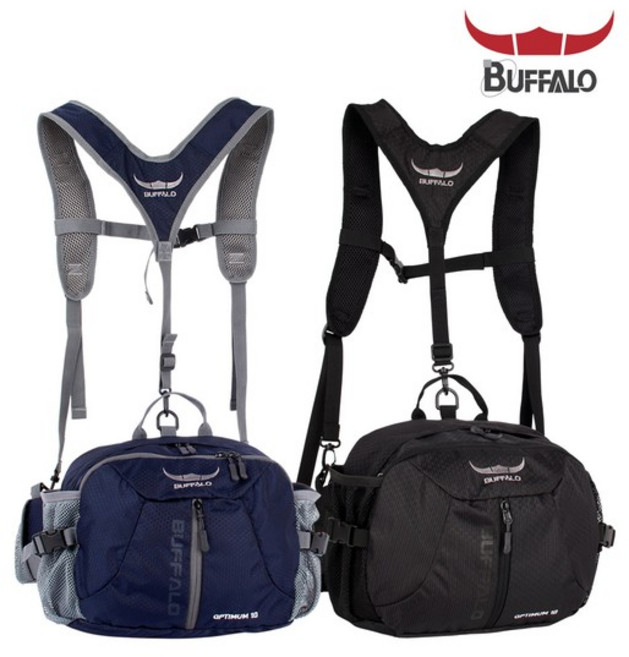 버팔로 옵티멈숄더 등산 힙색 10L, 블랙