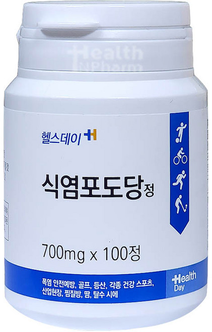 헬스데이 식염포도당 700mgX100정/먹는포도당, 1개, 100정