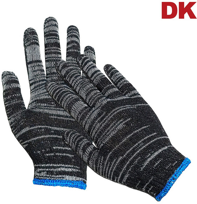 DK KC 색사장갑 고급면사 작업용 면장갑 100켤레 올풀림방지 오버록, 100개