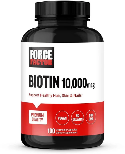 포스 팩터 비오틴 10000mcg 100정, 포스팩터 FORCE FACTOR Biotin 10000, 1개 - 쿠팡