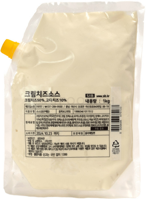 선인 크림치즈소스 (아이스포장포함) 푸디쉬, 1개, 1kg