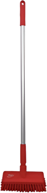 청소해결사 바이칸 스탠드 욕실 바닥 하드 솔타입 1100mm, 레드, 1개