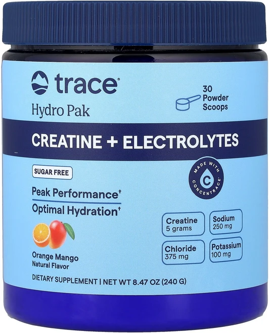 Trace Hydro Pak Creatine + Electrolytes Orange Mango 8.47 oz (240 g), Trace, Hydro Pak, Creatine + E - 쿠팡