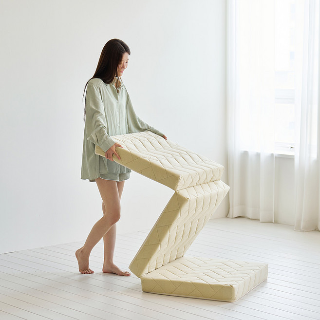 누온 원룸 바닥 단단한 3단 접이식 마약매트리스 7cm 10cm 15cm 수면매트 자취 접는 침대 매트릭스 토퍼