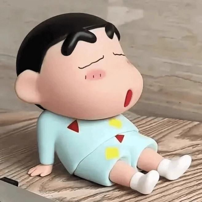 렉스 딸기곰 휴대폰 거치대 데스크탑 피규어 인형 선물, 졸린 신짱