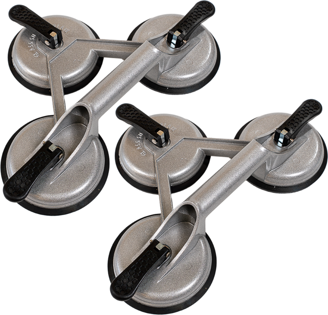 툴리버 알루미늄 강력 유리 압착기 흡착기 타일 철판 운반, 3구, 2세트