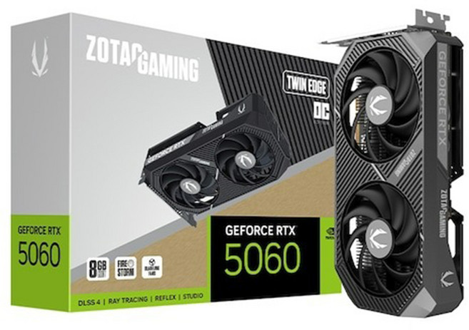 6위 - ZOTAC Gaming Geforce RTX 5060 TWIN EDGE OC 8GB 그래픽카드, RTX 50