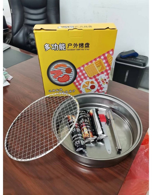 GG 嚴選 一次性烤肉爐 烤肉架 附炭夾 油刷 簡易便攜 戶外燒烤盤, 1個, 一次性烤肉爐(送速燃炭*3 夾子 油刷)
