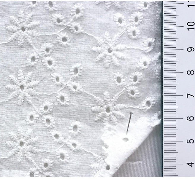 아일렛 플로럴 패턴 코튼 100% 원단, 1개, PD-00279146