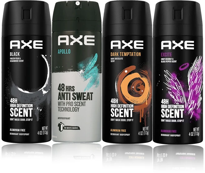 [4팩] AXE 악스 데오드란트 바디스프레이 바디미스트 4종 세트 액스, 4개, 150ml - 쿠팡