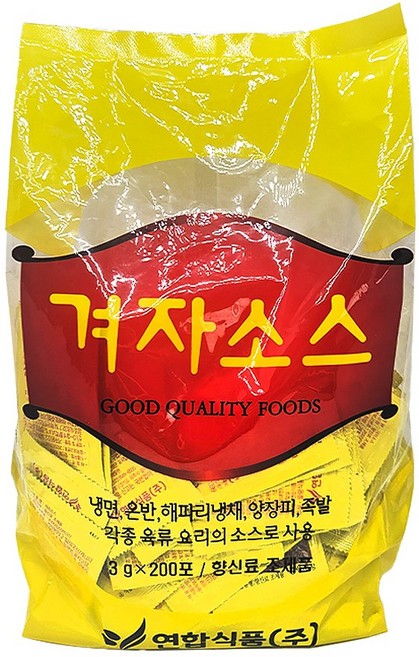 연합식품 겨자 소스 3그램 2백개입, 600g, 1개