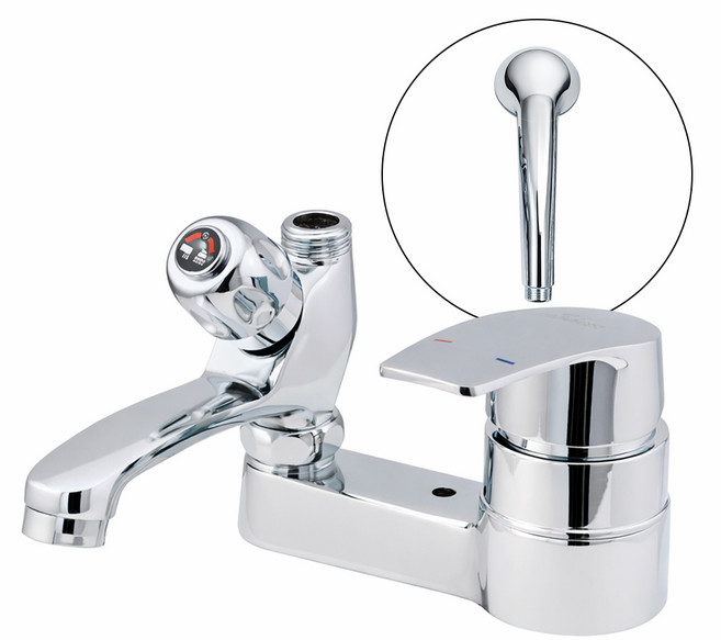 비욘드퍼니싱 투홀 세면대 수전 샤워기 겸용 국내생산 KC인증 MWL500, 1개