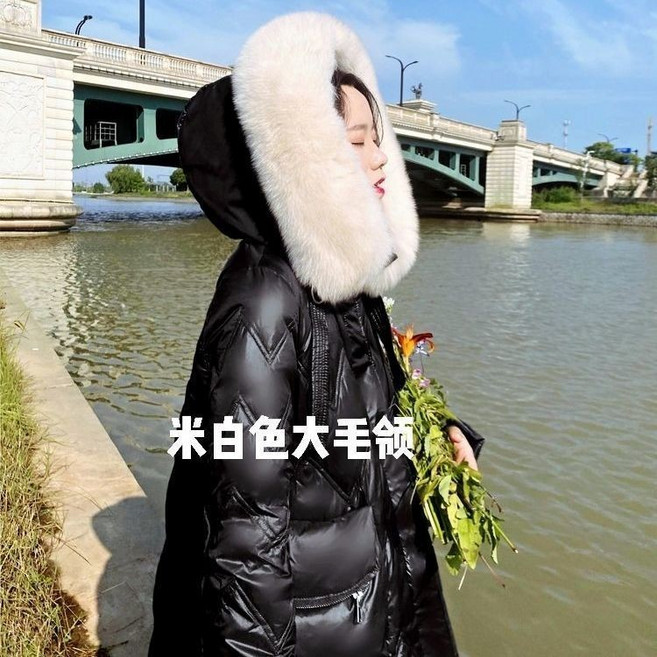 超大狐狸毛領子 狐狸毛圍脖 仿毛皮草圍巾