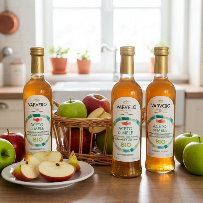 발베로 유기농 애사비 유기농사과식초 초모 사과초모 애플사이다비니거, 3개, 500ml