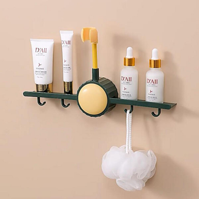 욕실 화장실 샤워기 걸이 거치대 선반 홀더, 핑크, 핑크, 1개