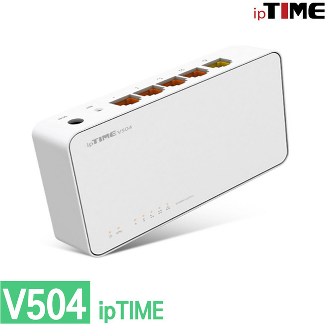 ipTIME 4LAN 포트 유선 공유기, V504, 1개