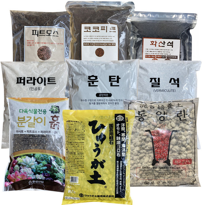 분갈이 용토 소포장 세척마사토 휴가토 질석 펄라이트 산야초 훈탄 녹소토 난석 피트모스 코코피트 다육이흙, 다육전용분갈이흙1.5kg, 1개