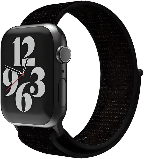 신지모루 애플워치 호환 경량 스포츠 스트랩 밴드, 블랙, 1개