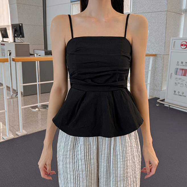 비바럽 여름 뷔스티에 나시 티셔츠 프릴 민소매 BL20227F