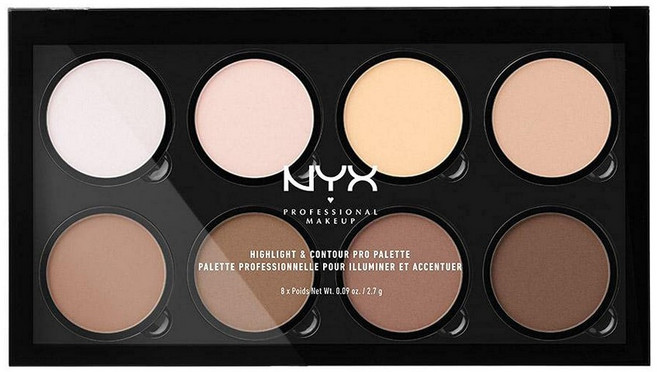 NYX Professional Makeup 하이라이터＆쉐딩팔레트＆블러셔 피부커버화장 메이크업세트 화장품 8가지 1세트, 1개