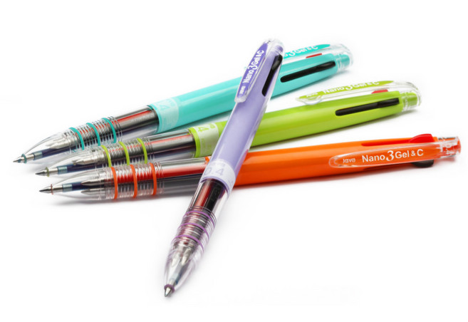 2000 자바 0.4나노3겔&C 중성3색펜 핀타입(컬러혼합 12개1타)