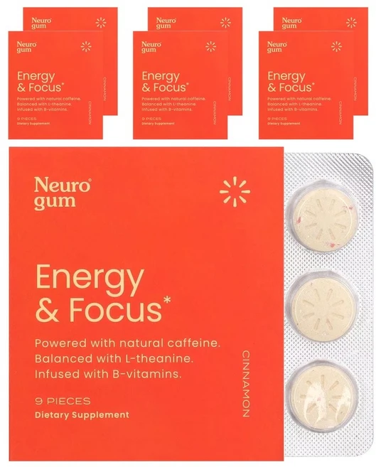 Neuro Gum 에너지 포커스 시나몬 9정 x 6팩 총54정 - 쿠팡