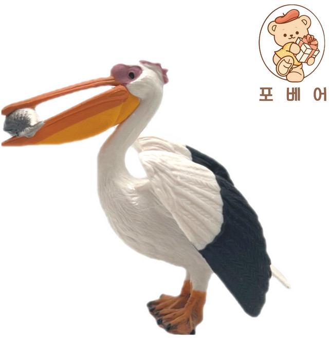 [귀여운 펠리컨 장난감] 미니 피규어 조류 동물 인형 어린이 선물 장식용 수집 아이용 완구