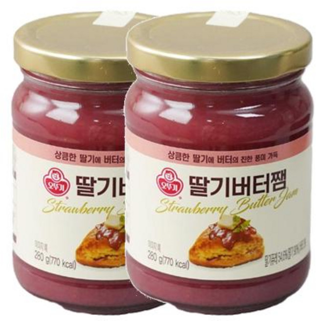 오뚜기 딸기버터쨈 280g 2개, 3세트